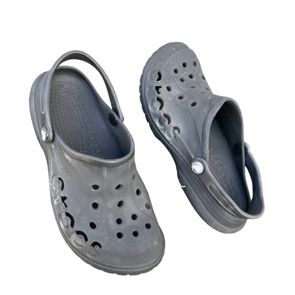 Crocs Adult Unisex Baya Clogs Size M8 W10 Black Sandals